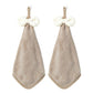 Soft Absorbent Hanging Hand Towels with Bow Detail Reusable Cleaning Cloth 2 Pack