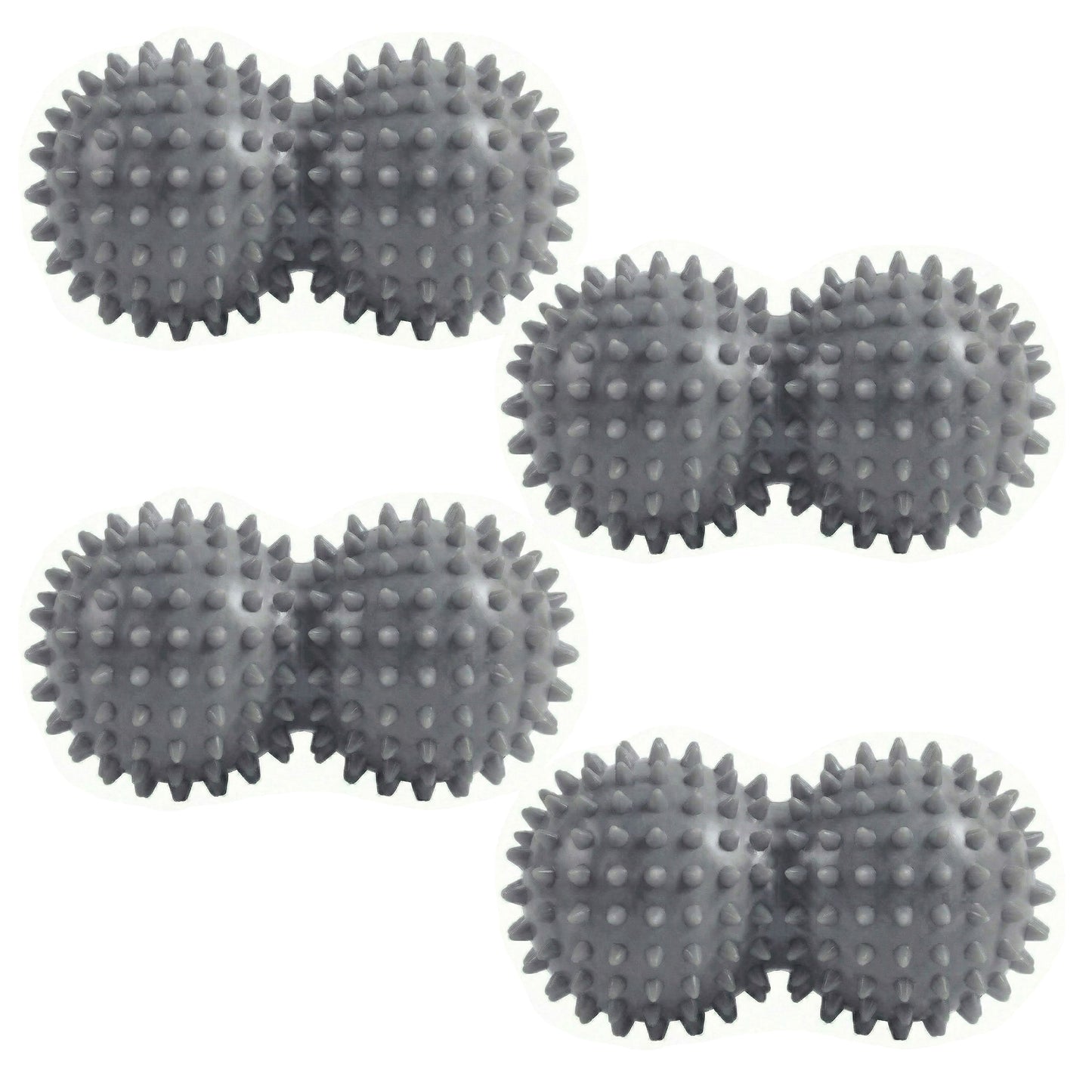 4-PC Textured Peanut Massage Ball for Deep Tissue Spine and Muscle Relief