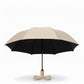 Neutral Compact Umbrella with UV Protective Black Interior