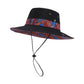 Wide Brim Outdoor Sun Hat Adjustable Chin Strap Breathable Lightweight Hiking Fishing Hat
