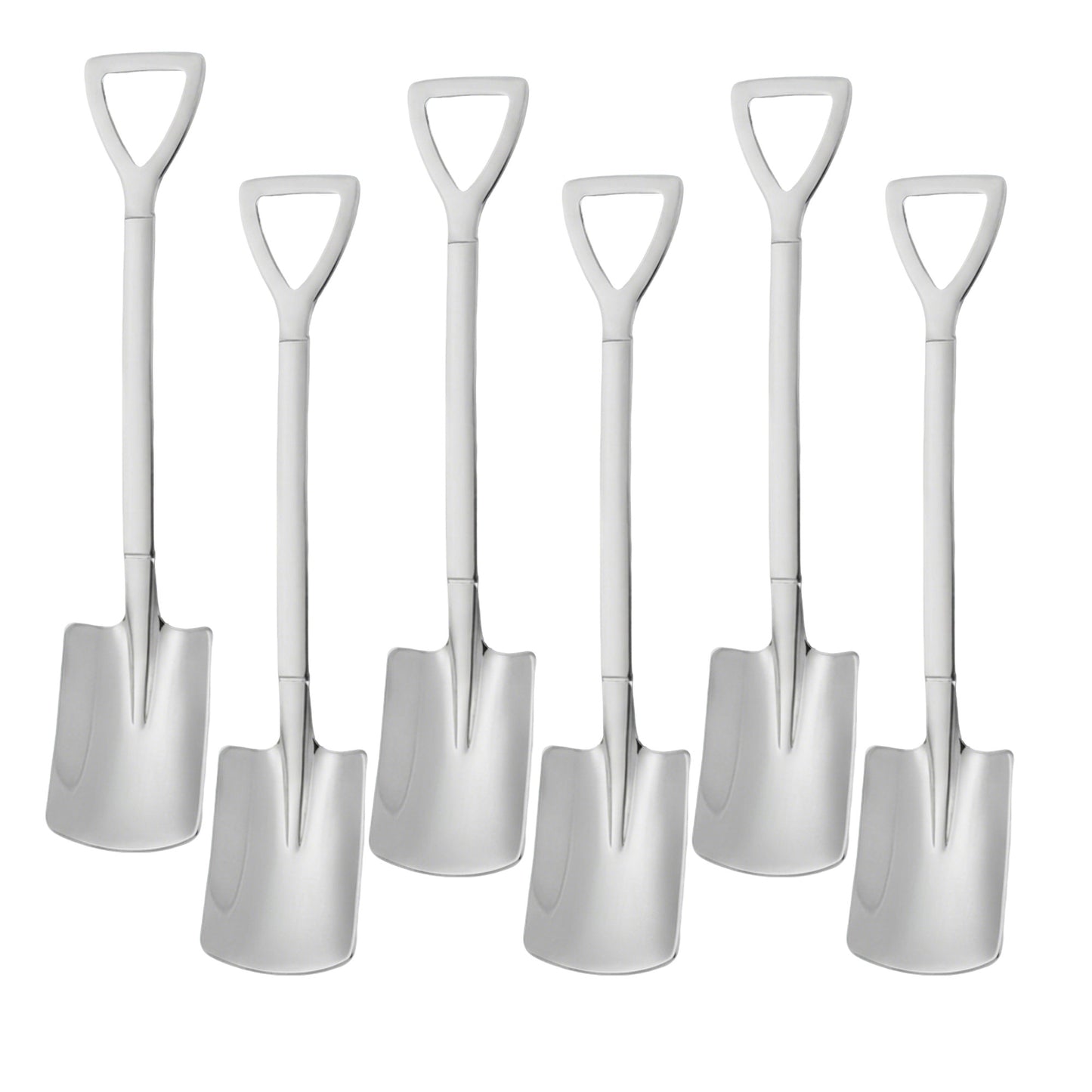 Stainless Steel Garden Shovel Hand Tool with Ergonomic Handle 6 Piece Set