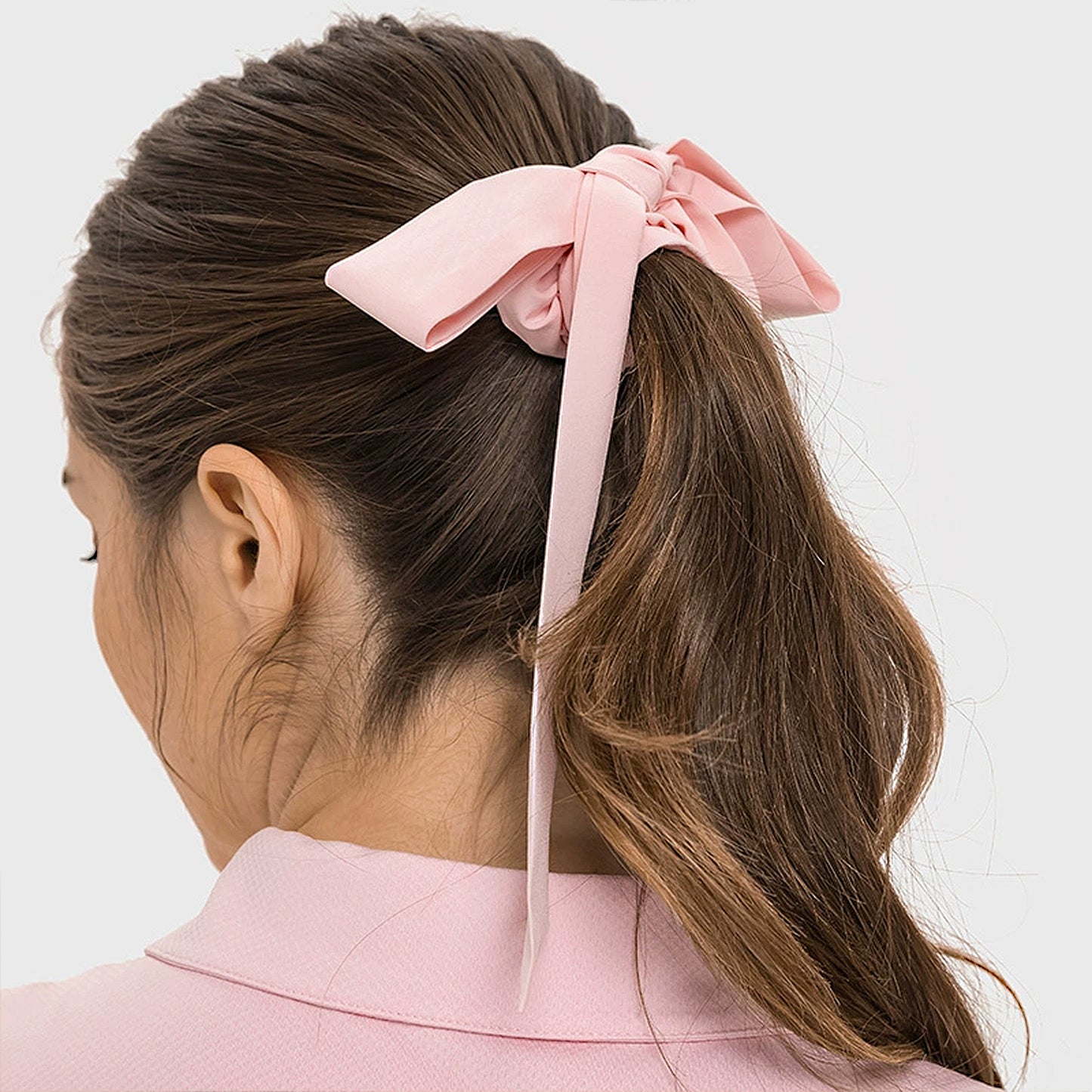 Elastic Hair Ties with Long Bows, Hair Scrunchies with Knotted Bow Ribbon for Women Girls