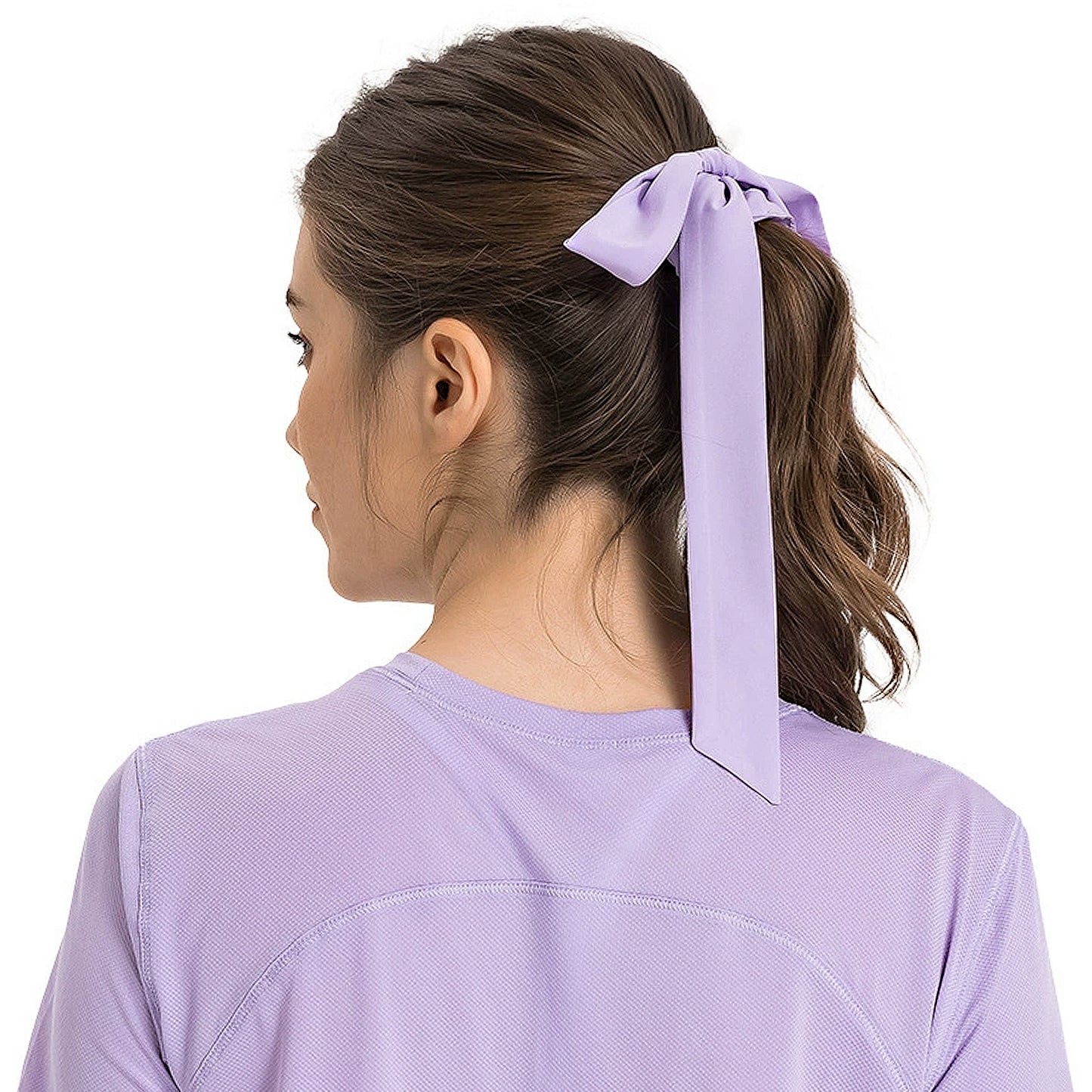 Elastic Hair Ties with Long Bows, Hair Scrunchies with Knotted Bow Ribbon for Women Girls