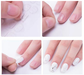 Medium Square Nude Press On Nails with Bow Charm and Pearl