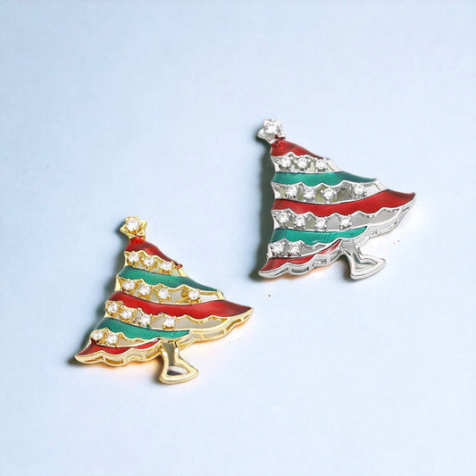 Christmas Tree Holiday Brooch