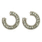 C-Shaped Crystals Earring Stud