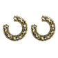 C-Shaped Crystals Earring Stud