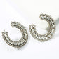 C-Shaped Crystals Earring Stud