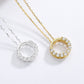 Simple Crystal Circle 925 Sterling Silver Necklace