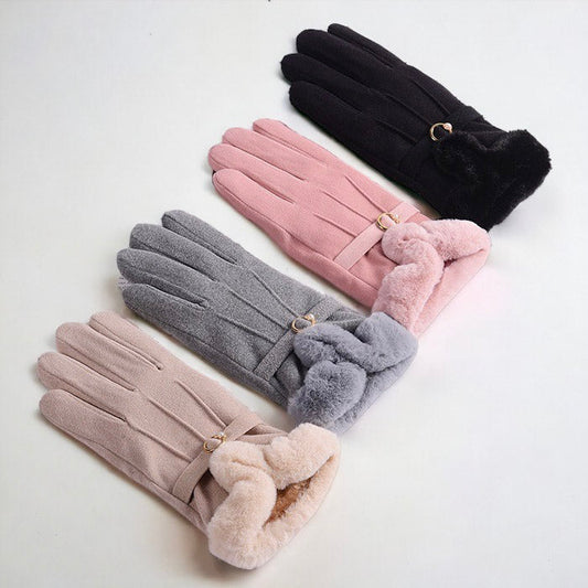 Winter Warm Thick German Velvet Gloves for Women