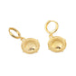 Seashell Embossed Coin 18K Gold Plated Earring