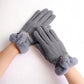 Cute Autumn And Winter Thick Velvet Gloves For Women