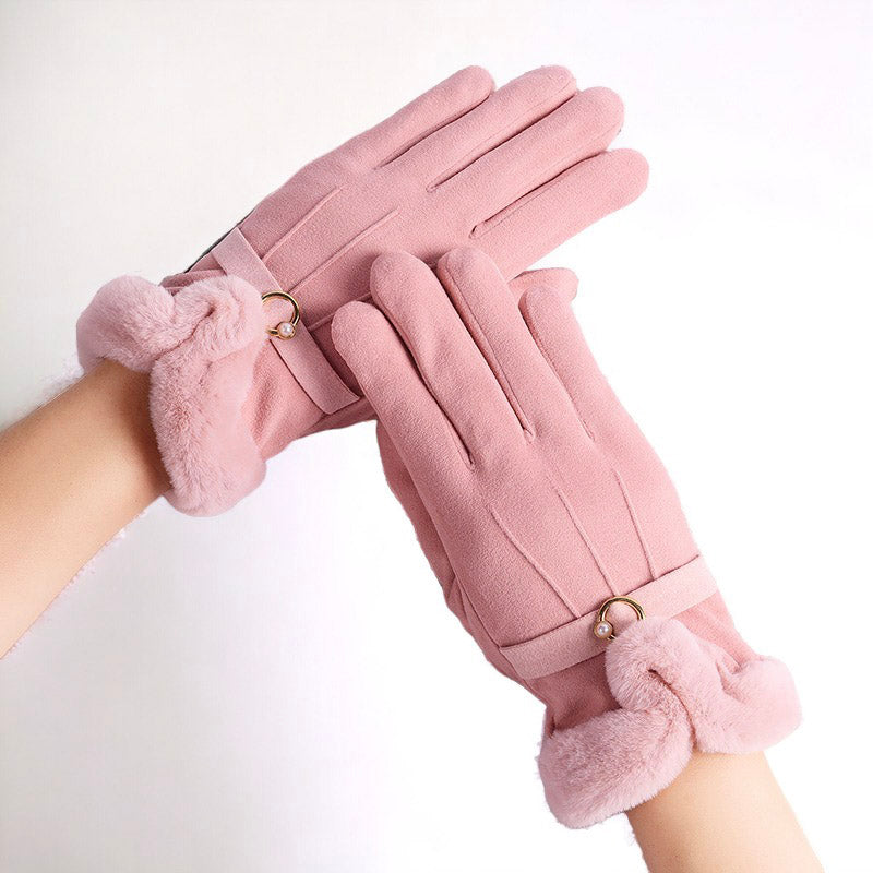 Cute Autumn And Winter Thick Velvet Gloves For Women