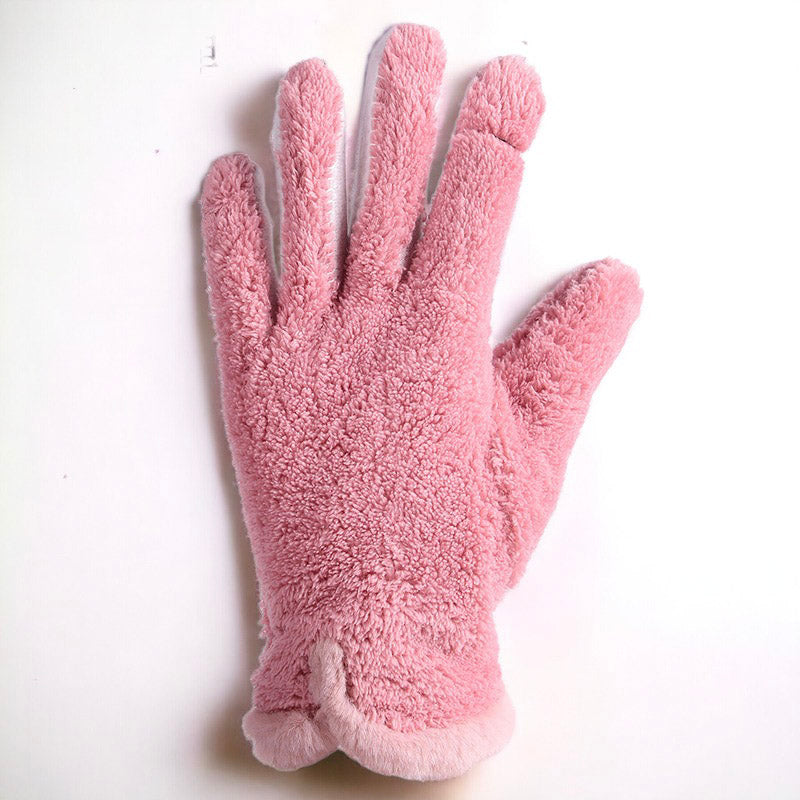 Cute Autumn And Winter Thick Velvet Gloves For Women