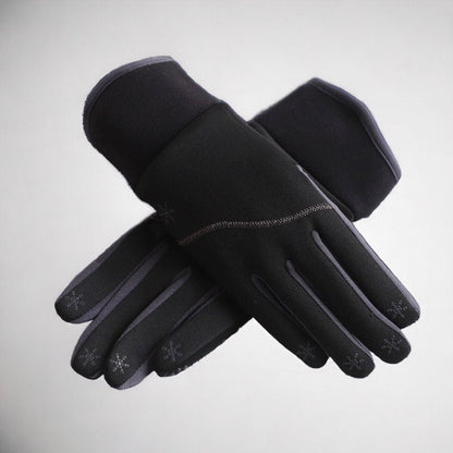 Winter Waterproof Five-Finger Anti-Slip Driving Velvet Gloves