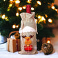 Christmas Santa, Snowman, and Reindeer Wine Bottle Cover