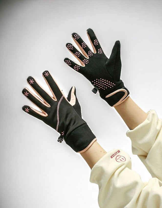 Winter Waterproof Five-Finger Anti-Slip Driving Velvet Gloves