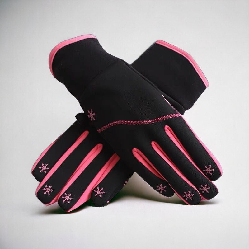 Winter Waterproof Five-Finger Anti-Slip Driving Velvet Gloves