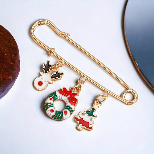 Christmas Pin Brooch Holiday Accessory