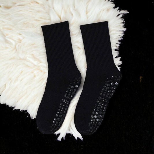 Autumn and Winter Mid-Calf Cotton Non-Slip Yoga Socks for Women