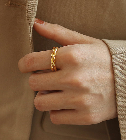 Twist Braid Gold Ring