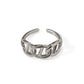 Linked Chains Silver Adjustable Ring