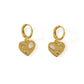 Heart Shaped 18K Gold Plated Huggies Earrings