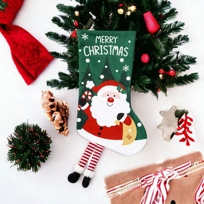 Festive Santa, Snowman, Christmas Tree And Reindeer Designed Christmas Socks