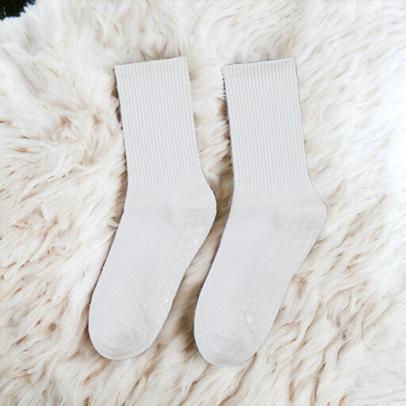 Autumn and Winter Mid-Calf Cotton Non-Slip Yoga Socks for Women