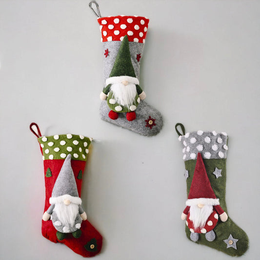 Elf Design Socks Christmas Decorations
