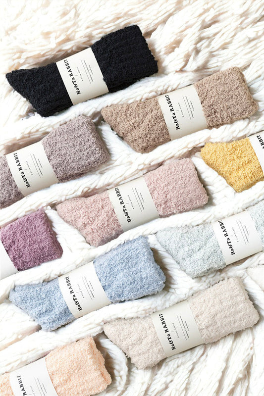 Mid-Calf Coral Velvet Socks For Women