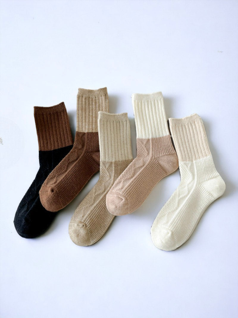 Thickened Mid-Calf Cashmere Artistic Wool Socks