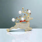 Reindeer Christmas Holiday Crystal Brooch