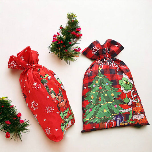 Grinch Designed Decorative Christmas Gift Bag