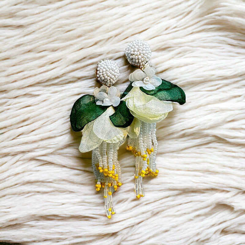 Bohemian Style Floral Tassel Earrings