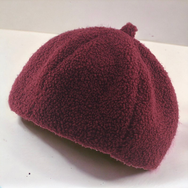 Autumn And Winter Fur Ball Beret Hat