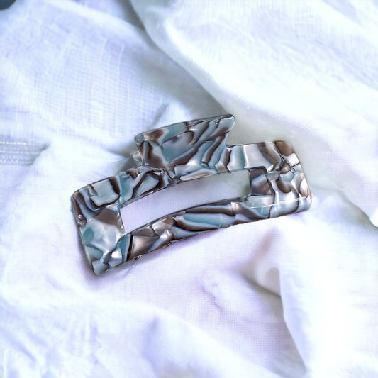 Marble Print Designed Hair Clip