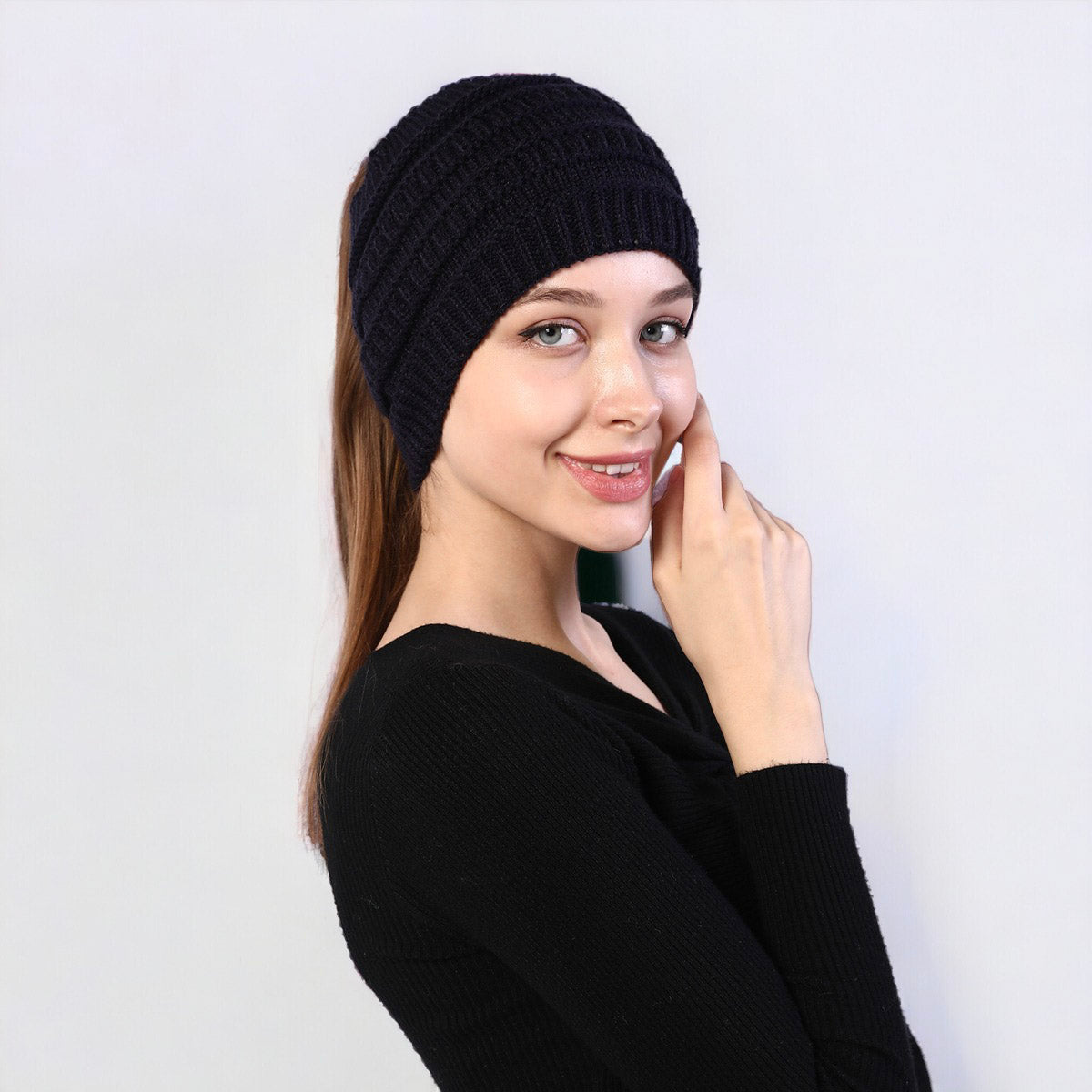 Autumn and Winter Women's Knitted Stretchable Hairband