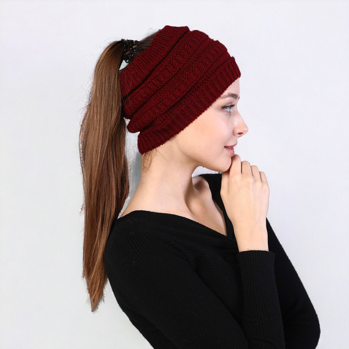 Autumn and Winter Women's Knitted Stretchable Hairband