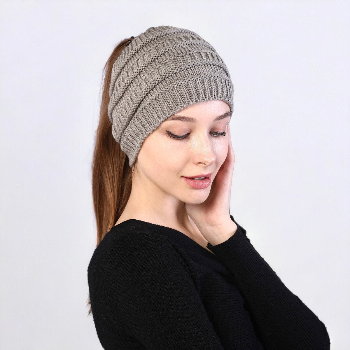 Autumn and Winter Women's Knitted Stretchable Hairband