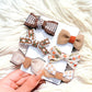6-piece Milk Tea Colored Fabric Bow Hair Clip For Children