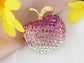 Swarovski Crystal Silver Shine Blue Green Apple Brooch Pin