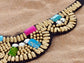 Tribal Woven Multicolored Beaded Bib Statement Necklace