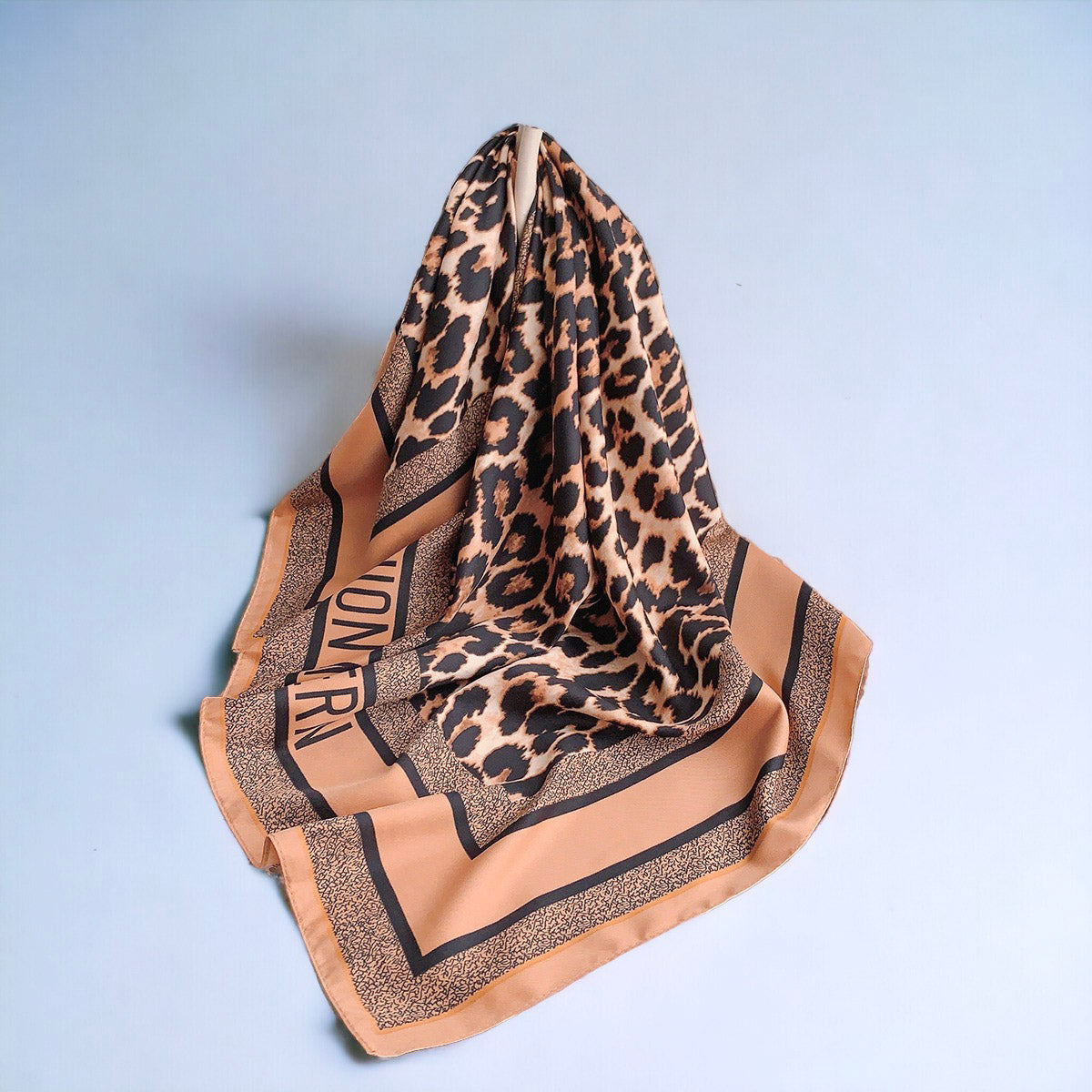 Spring and Summer Versatile Leopard Printed Silk  Scarf For Women