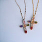 Retro Zircon Crystal Cross Necklace