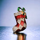 Holiday Wreath Stocking and Bell Christmas Brooch