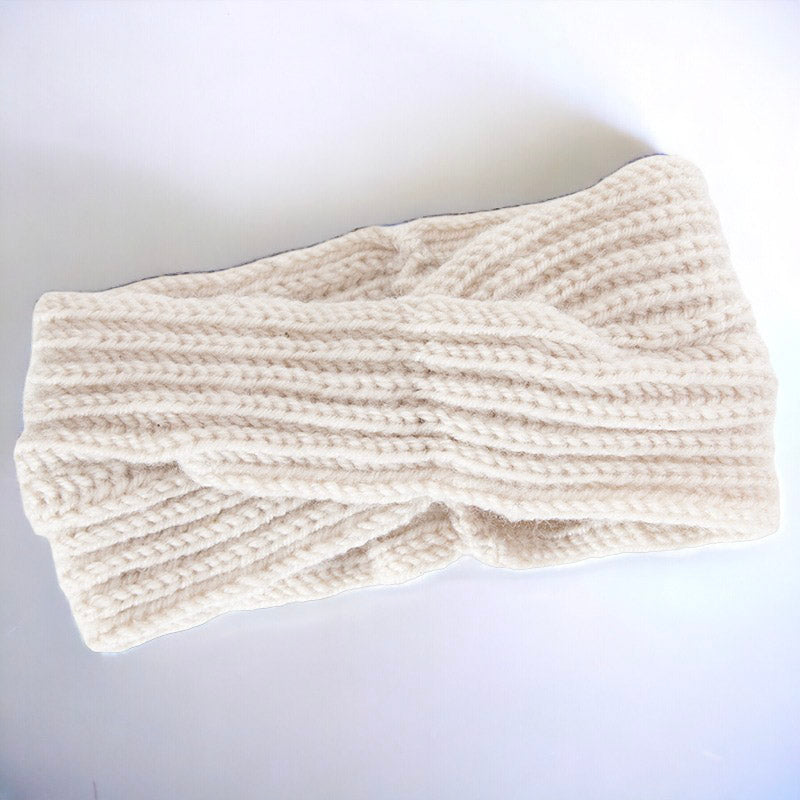 Autumn and Winter Women's Knitted Stretchable Crisscross Hairband