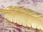 Etched Solitary Leaf Brooch