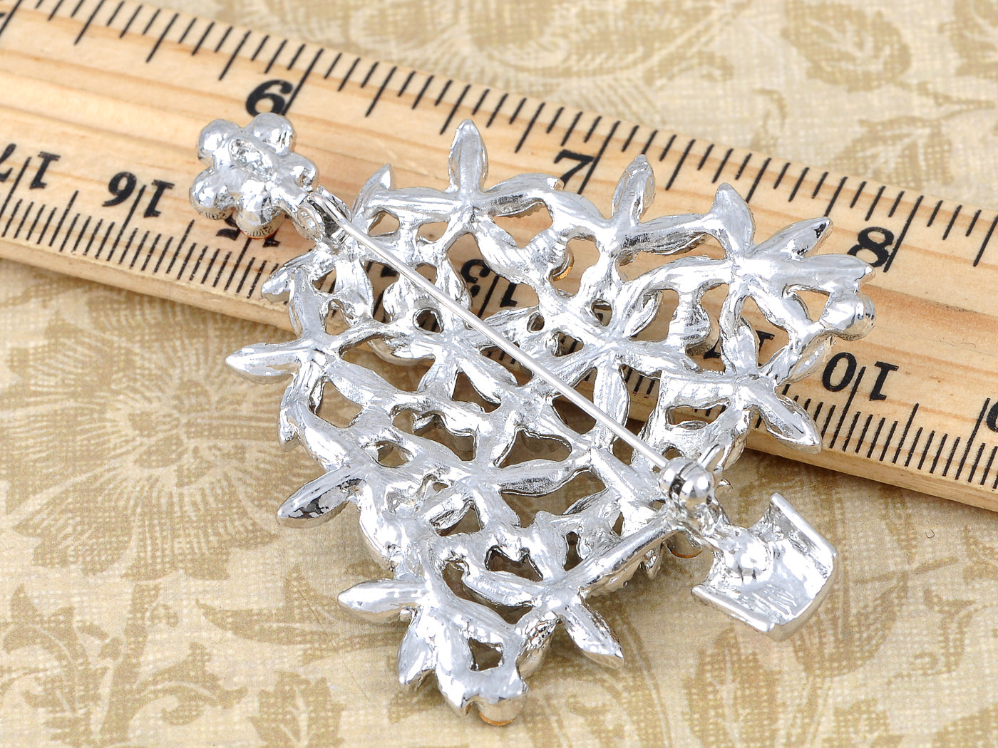 Multi Colored Holiday Christmas Tree Jewel Pin Brooch