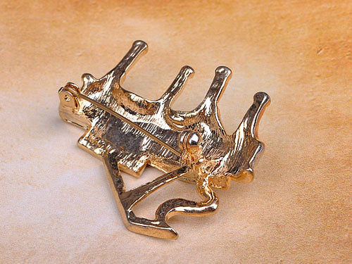 Grand Piano Enamel Brooch Pin